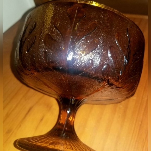 1978 FTD, LLC amber glass compote - Picture 4 of 4